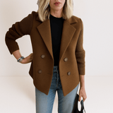 Marta™ | Casaco Elegante Com Mangas em Malha - Ines Braga