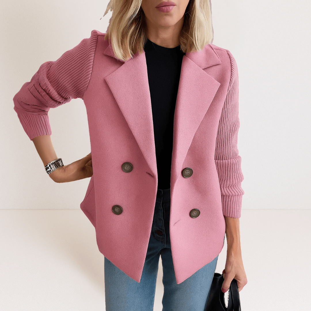 Marta™ | Casaco Elegante Com Mangas em Malha - Ines Braga