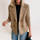 Marta™ | Casaco Elegante Com Mangas em Malha - Ines Braga