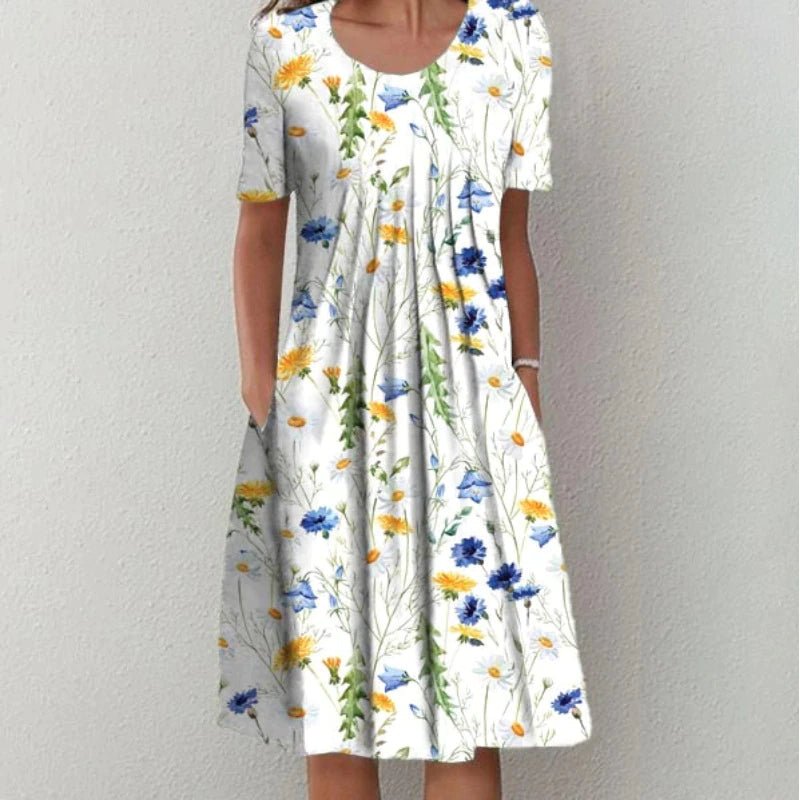 Marta | Vestido Midi com Camadas e Cobertura Modeladora - Ines Braga
