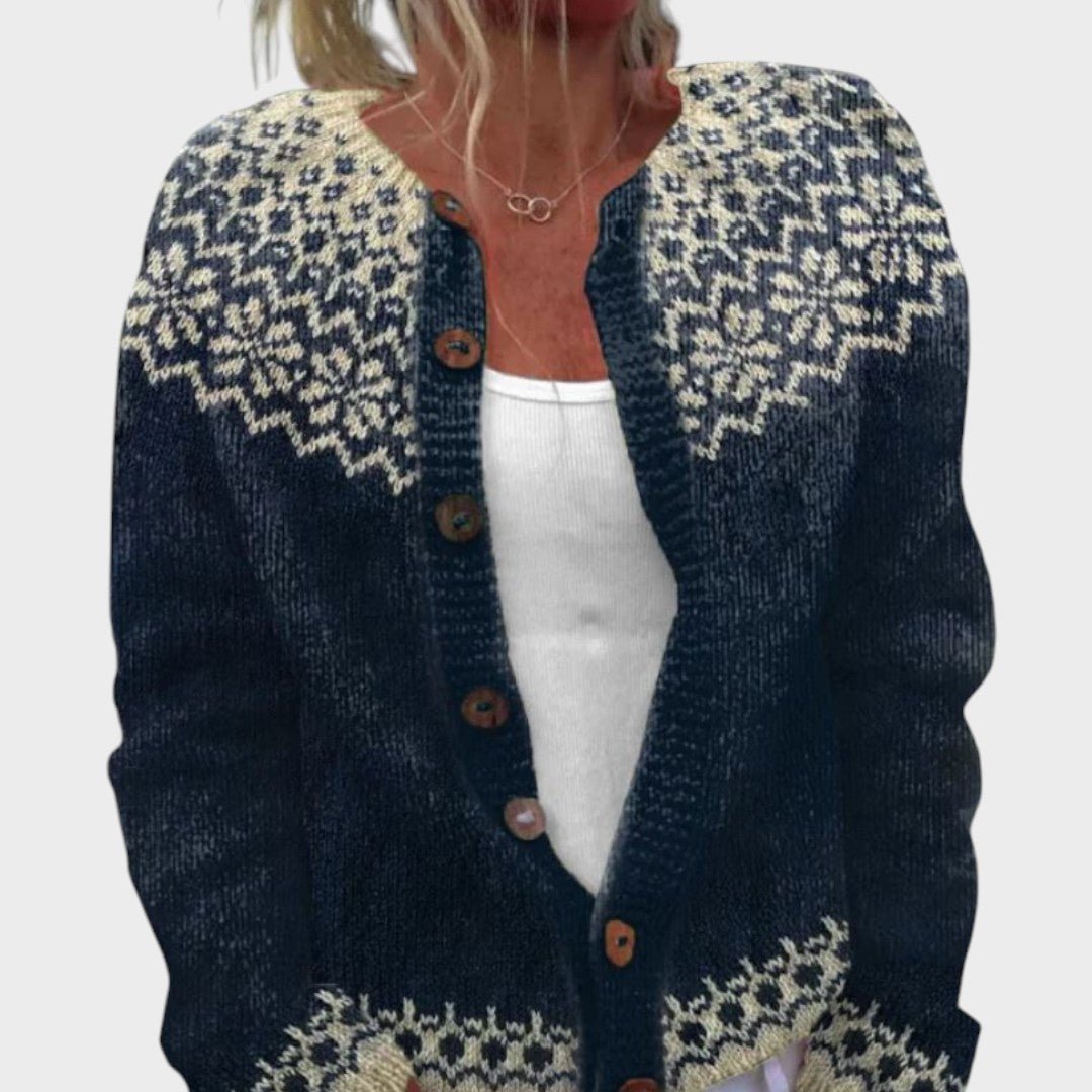Matilde - Cardigan Floral de Outono - Ines Braga