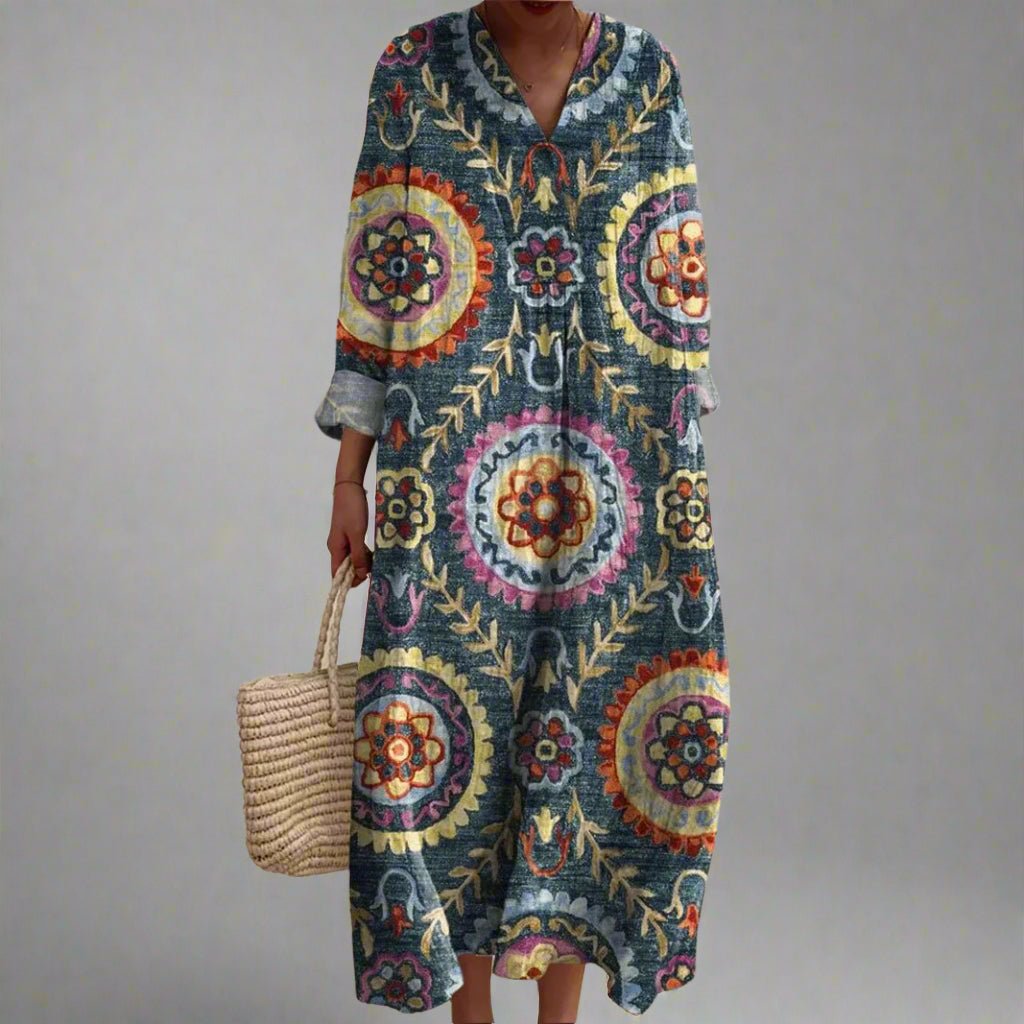 Maxina™ | Vestido Geométrico Elegante - Ines Braga