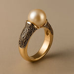 Meridia | Anel Vintage Elegante de Pérola Natural - Ines Braga