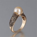 Meridia | Anel Vintage Elegante de Pérola Natural - Ines Braga