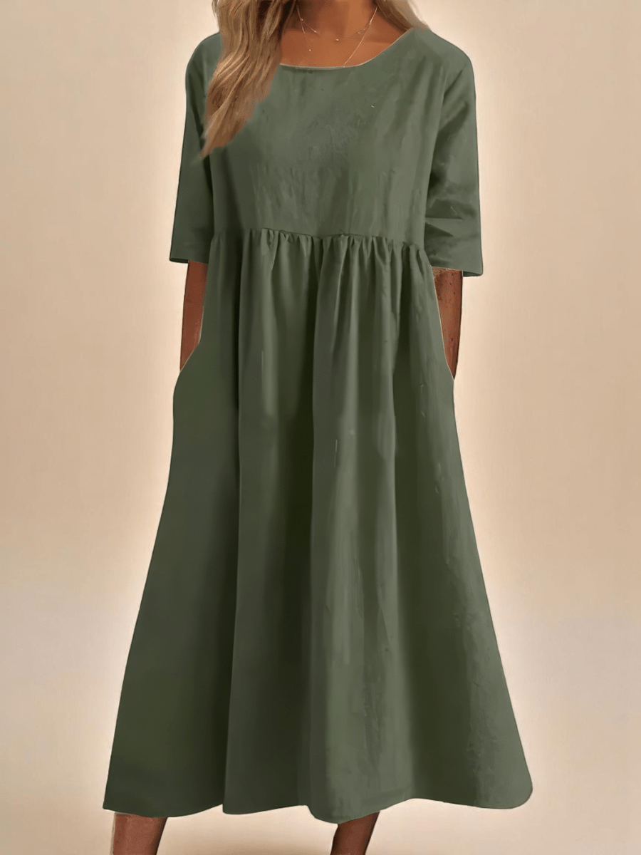 Minea™ | Vestido Em Algodão Arejado - Ines Braga