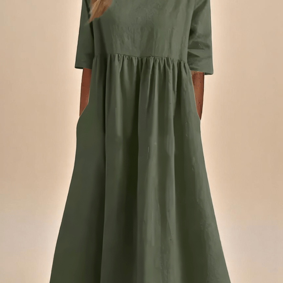 Minea™ | Vestido Em Algodão Arejado - Ines Braga