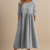 Minea™ | Vestido Em Algodão Arejado - Ines Braga