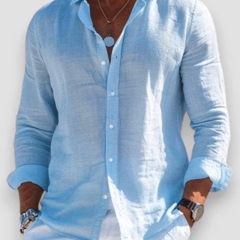 MIRAVO | Camisa casual em linho para homem - Ines Braga