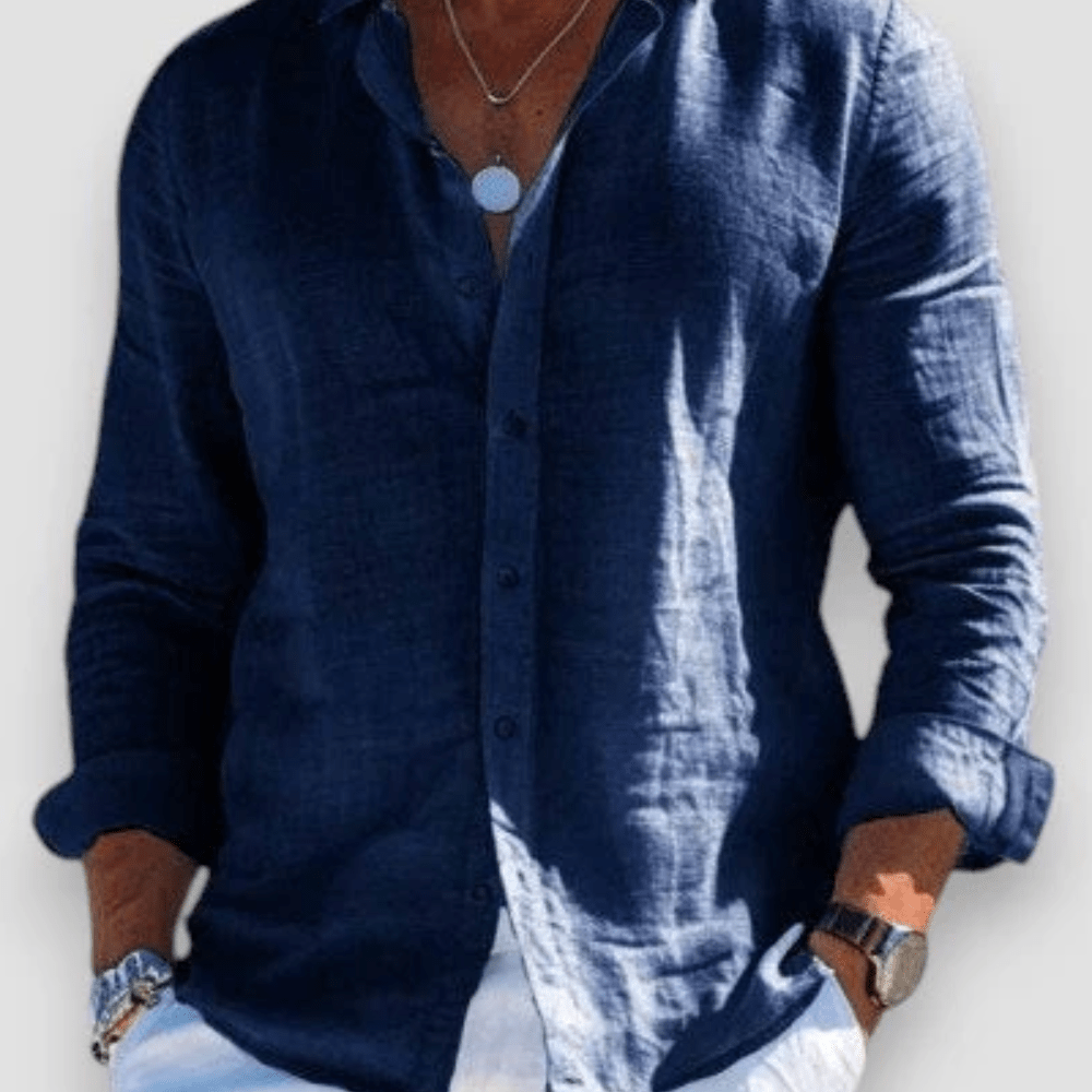 MIRAVO | Camisa casual em linho para homem - Ines Braga