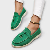 Mocassins Femininos Beiges com Cordão Decorativo - Ines Braga