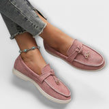 Mocassins Femininos Beiges com Cordão Decorativo - Ines Braga