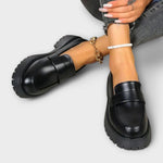 Mocassins Femininos com Design Ortopédico e Saltos em Cetim - Ines Braga