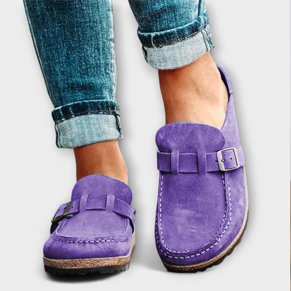 Mocassins Ortópedicos Femininos com Fecho Decorativo - Ines Braga