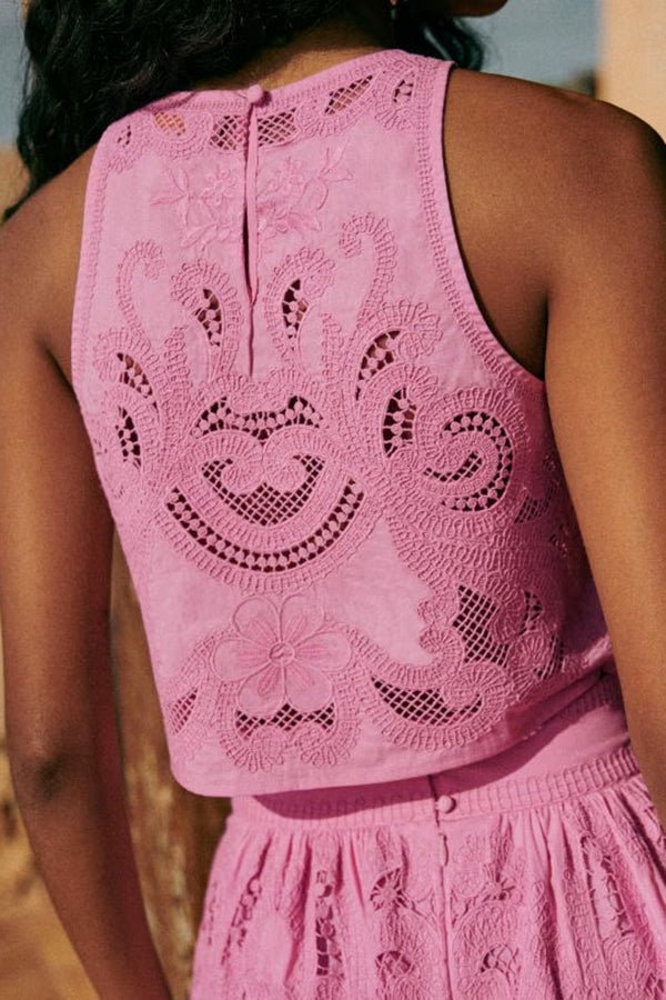 Moise | Conjunto Rosa em Renda - Ines Braga