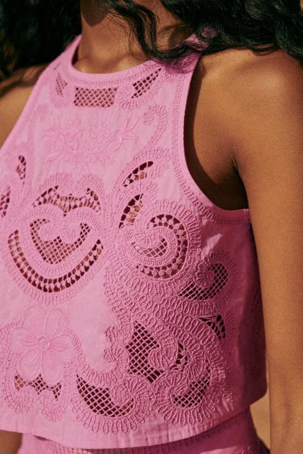 Moise | Conjunto Rosa em Renda - Ines Braga