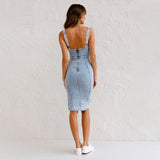 Mona | Vestido de ganga moderno, corte elegante e conforto total. - Ines Braga