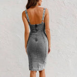Mona | Vestido de ganga moderno, corte elegante e conforto total. - Ines Braga