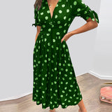 Monica™ | Vestido Elegante de Bolinhas - Ines Braga