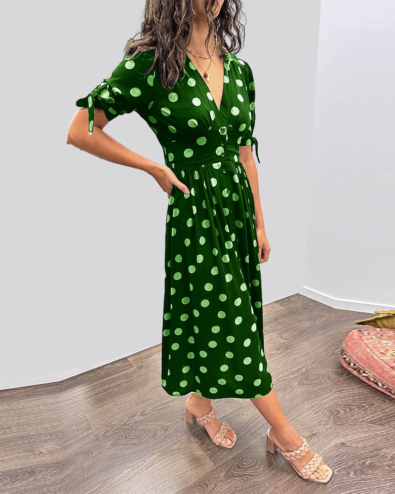 Monica™ | Vestido Elegante de Bolinhas - Ines Braga