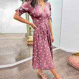 Monica™ | Vestido Elegante de Bolinhas - Ines Braga