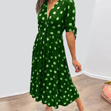 Monica™ | Vestido Elegante de Bolinhas - Ines Braga