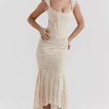 Nalina™ | Vestido Maxi – Elegância em Cada Detalhe - Ines Braga
