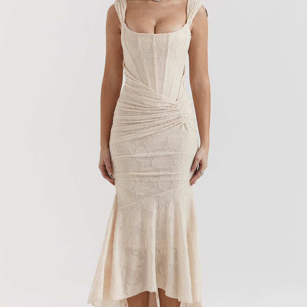 Nalina™ | Vestido Maxi – Elegância em Cada Detalhe - Ines Braga