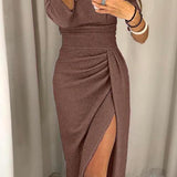 Natália | Vestido chique com ombros à mostra - Ines Braga