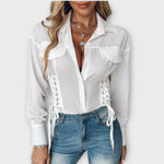 Natalie - Camisa Polo de Manga Longa - Ines Braga