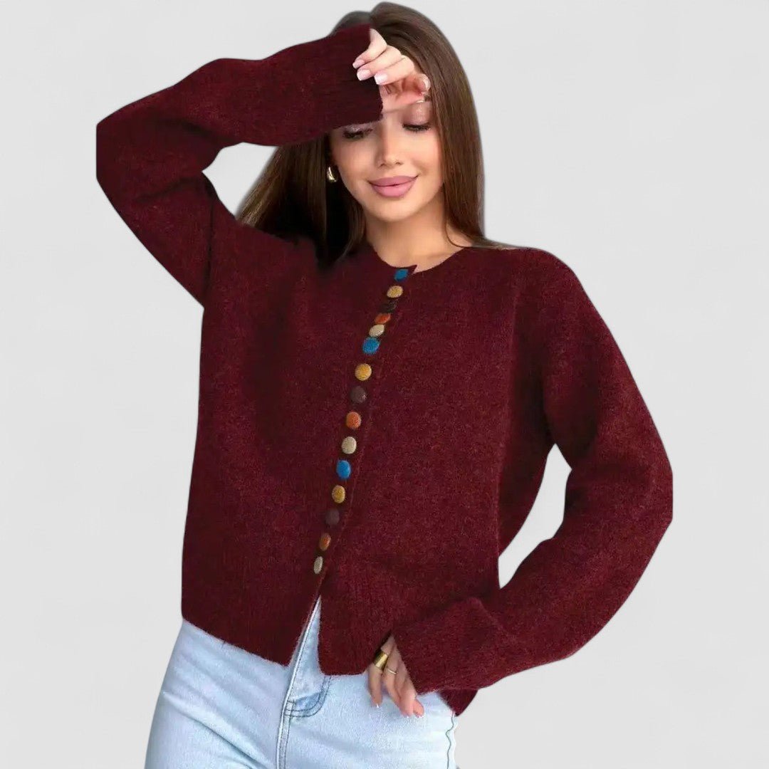 Nicole |Cardigã com Detalhe de Botões - Ines Braga