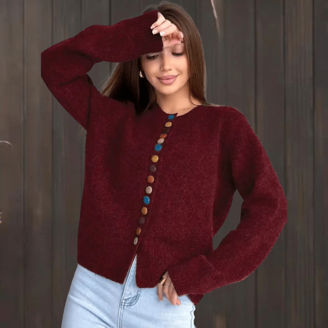 Nicole |Cardigã com Detalhe de Botões - Ines Braga