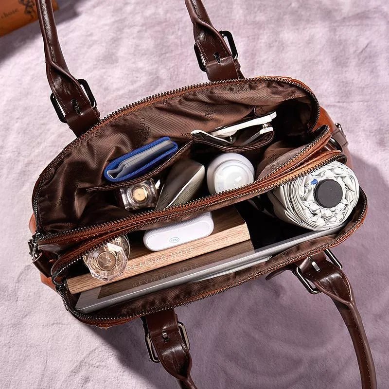 Nina | Bolsa de Couro Elegante para Uso Diário Versátil - Ines Braga