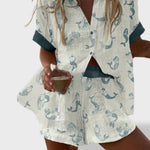 Norellia™ | Conjunto curto de linho leve e versátil para o verão - Ines Braga