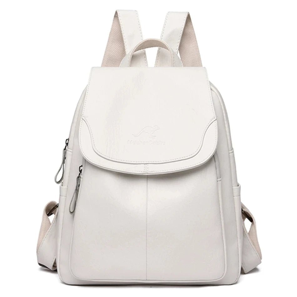 Olivia | Mochila de Couro com Proteção RFID Discreta - Ines Braga