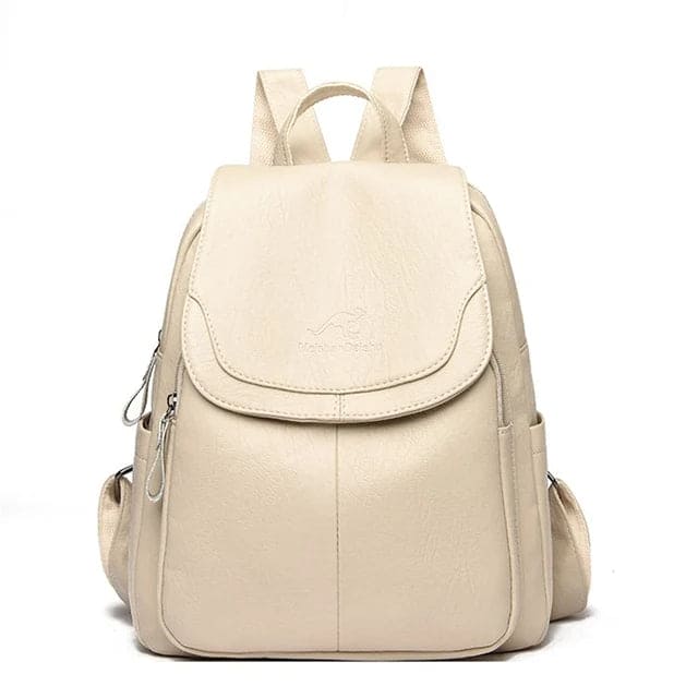 Olivia | Mochila de Couro com Proteção RFID Discreta - Ines Braga