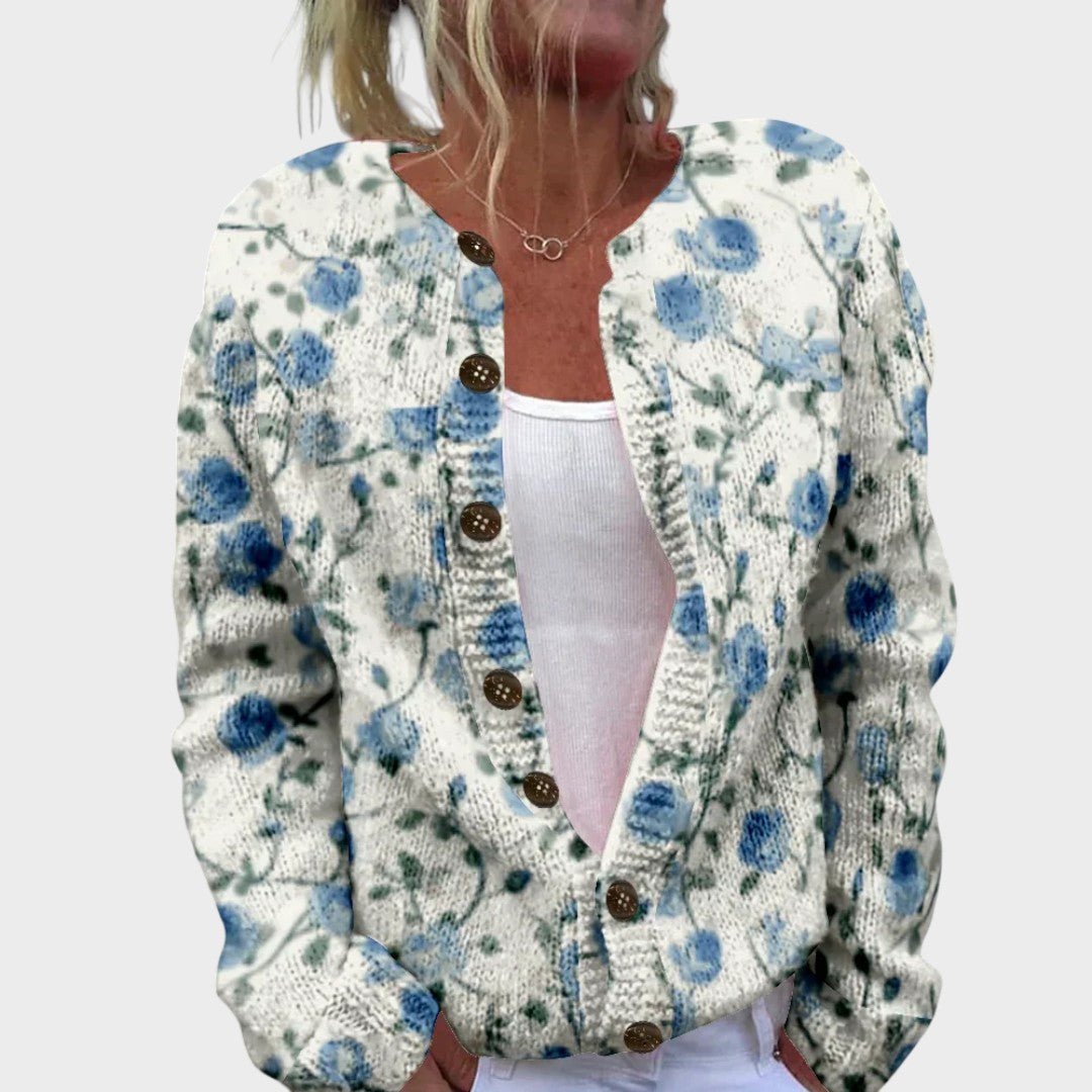 Patrícia - Cardigan Floral de Outono - Ines Braga