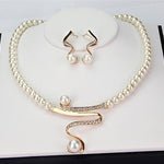 PerlaLux Conjunto Colar e Brincos de Pérolas - Elegante - Ines Braga