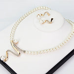 PerlaLux Conjunto Colar e Brincos de Pérolas - Elegante - Ines Braga