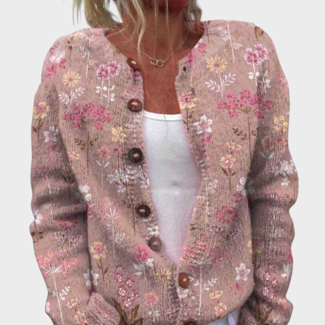 Raquel - Cardigan Floral de Outono - Ines Braga