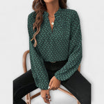 Relaxiva - Blusa com Padrão e Mangas Elegantes - Ines Braga