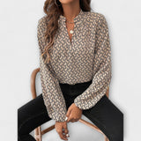 Relaxiva - Blusa com Padrão e Mangas Elegantes - Ines Braga