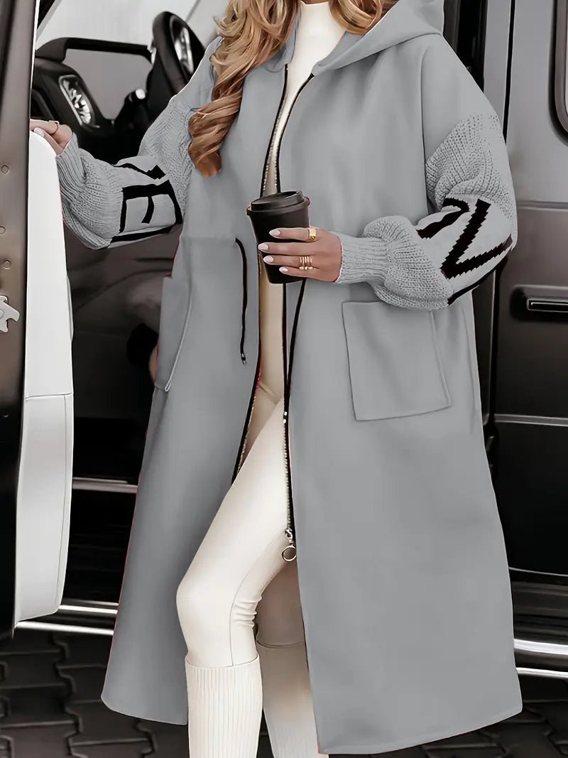 Rosa | Casaco - cardigan elegante com capuz - Ines Braga