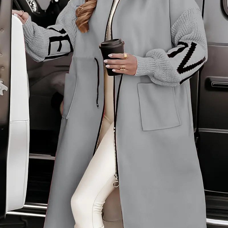 Rosa | Casaco - cardigan elegante com capuz - Ines Braga
