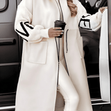 Rosa | Casaco - cardigan elegante com capuz - Ines Braga