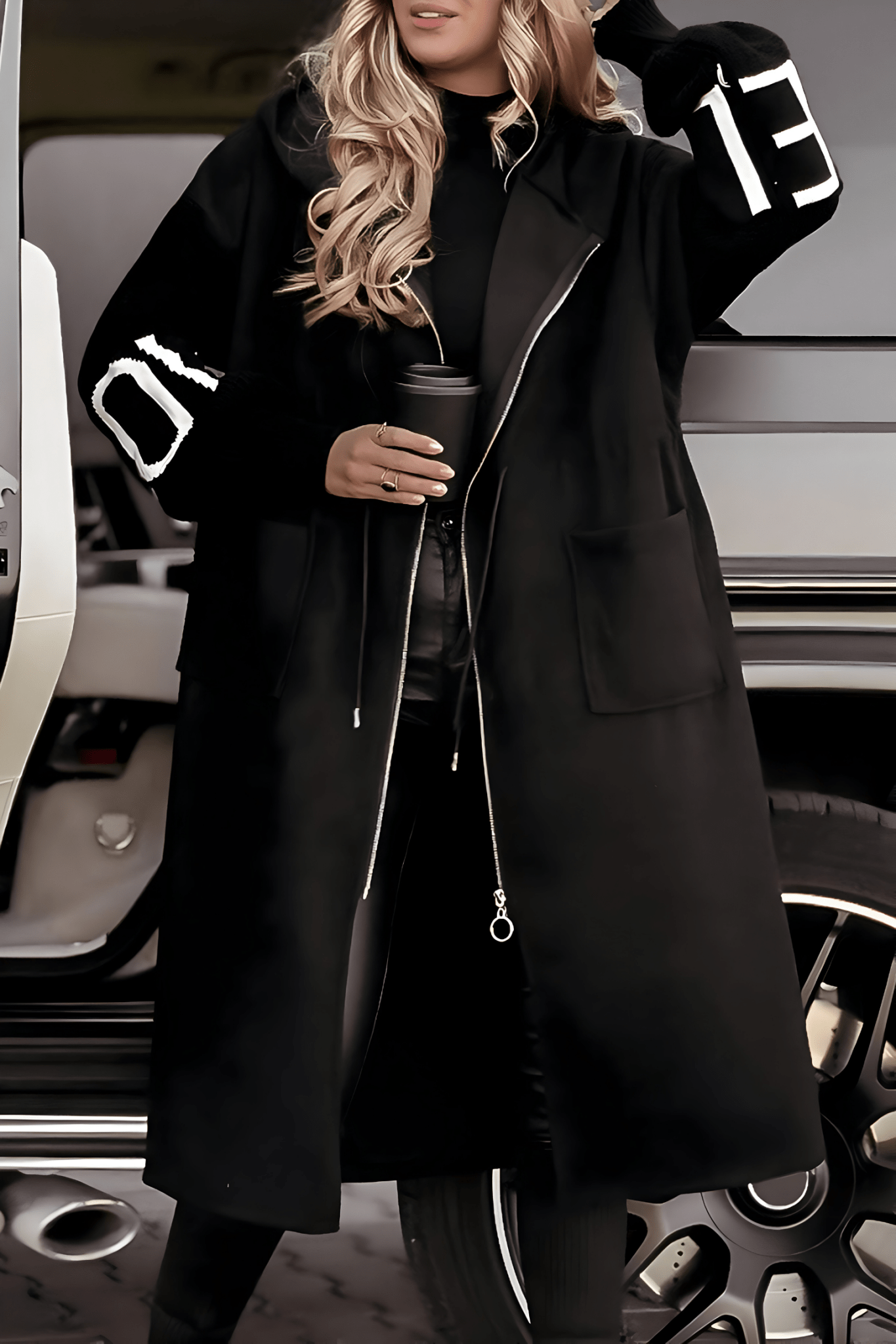 Rosa | Casaco - cardigan elegante com capuz - Ines Braga