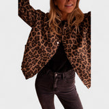 Rosa - Casaco moderno com padrão leopardo - Ines Braga