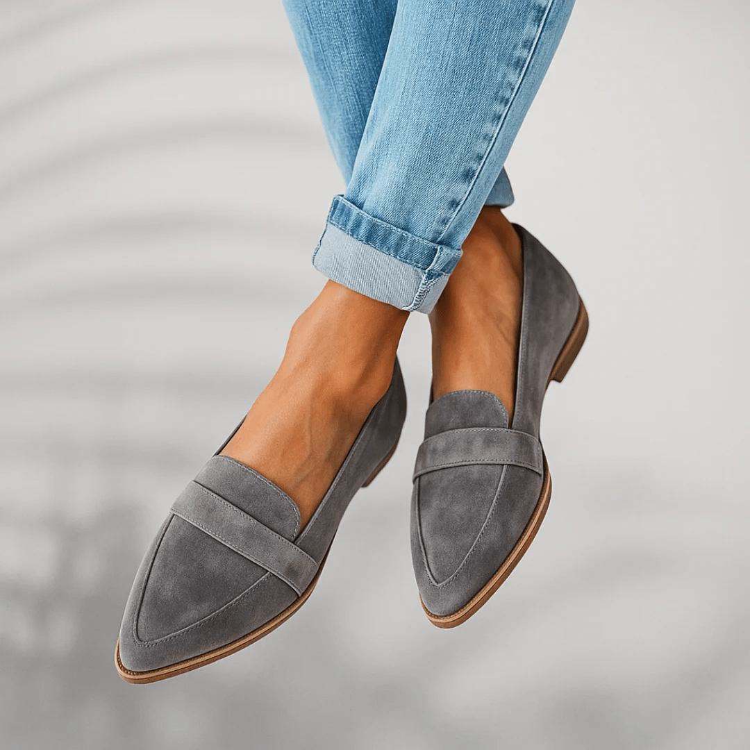 Rosa® | Mocassins ortopédicos de couro ⏐ Edição Premium - Ines Braga