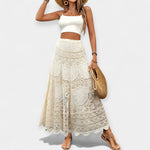 Saia midi com renda - Ines Braga