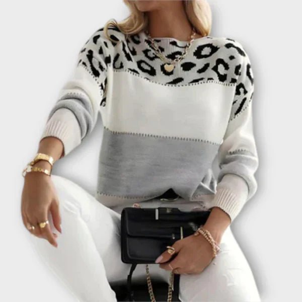 Sandra - Suéter Padrão de Leopardo - Ines Braga