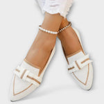 Sapatos femininos planos com design de nó - Ines Braga